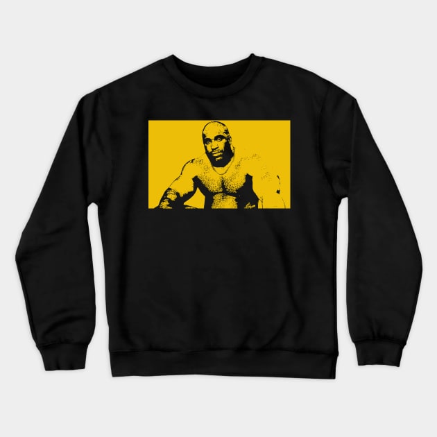 Barry Wood - Large Black Man in Yellow Crewneck Sweatshirt by giovanniiiii